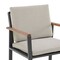 Armen Living Nofi Outdoor Patio 9 Piece Dining Set in Charcoal Finish with Taupe Cushions SETODNODIBE - alternate 4